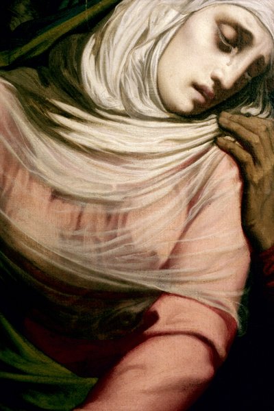 Jungfrau Maria am Fuß des Kreuzes, 1847 (Detail) von Henri Lehmann
